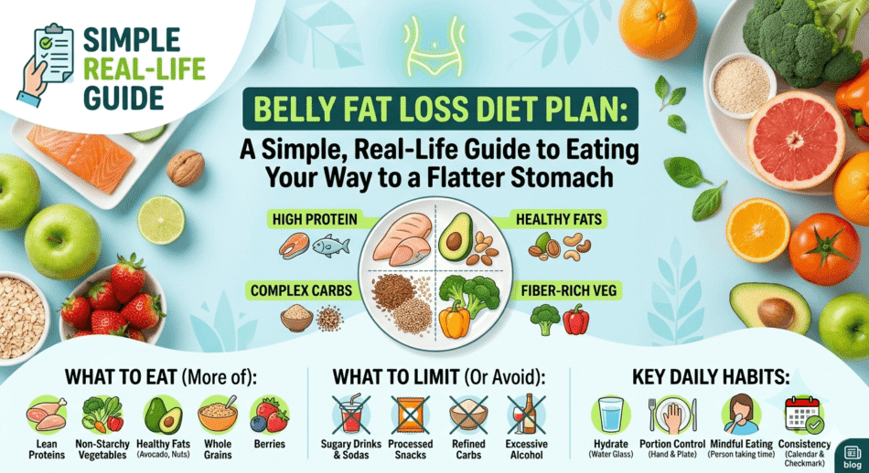 Belly Fat Loss Diet Plan: A Simple, Real-Life Guide to Eating Your Way to a Flatter Stomach