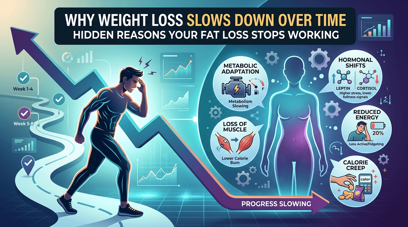 Why Weight Loss Slows Down Over Time: Hidden Reasons Your Fat Loss Stops Working